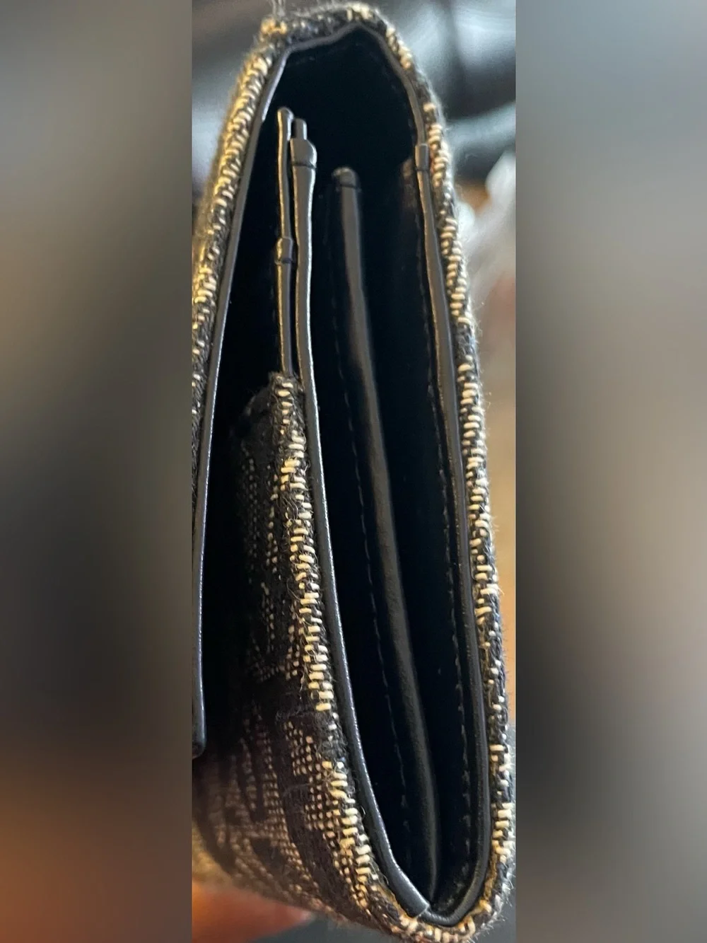 Dior Navy and Beige Signature Monogram Continental Wallet